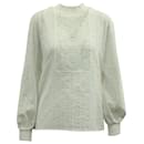 Maje Lace Blouse in White Cotton