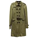 Burberry Prorsum Belted Trench Coat in Beige Cotton