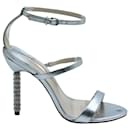 Sophia Webster Rosalind Crystal 85 Sandals in Silver Leather - Sophia webster