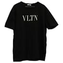 Valentino VLTN Print T-shirt in Black Cotton