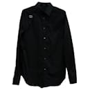 Alexander McQueen Harness-Detail Button-Down Shirt in Black Cotton - Alexander Mcqueen