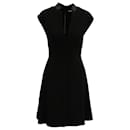 Alice + Olivia Dress with Leather Collar in Black Polyester