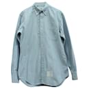 Thom Browne Oxford Slim-Fit Shirt in Light Blue Cotton