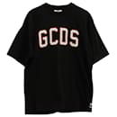 T-shirt con stampa logo GCDS in cotone nero