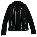 Balmain Biker Jacket in Black Cotton