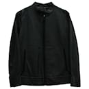 Chaqueta Biker Berluti en Cuero Negro