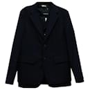 Comme des Garcons Double Layered Blazer in Navy Blue Wool - Comme Des Garcons
