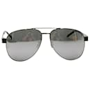 Saint Laurent Classic Aviator Sunglasses in Silver Steel