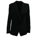 Theory Double-Breasted Blazer in Black Wool