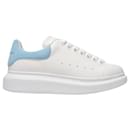 Sneakers Oversize - Alexander Mcqueen - Bianco/Blu polvere - Pelle