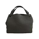 *Bottega Veneta BOTTEGA VENETA Bag Intrecciato Gray Brown Leather Tote Bag Handbag Ladies