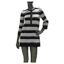 Chanel Gestreiftes Seiden-Tunika-Kleid Freizeitkleid