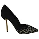 Sergio Rossi Animal Print Embedded Pumps in Multicolor Crystal