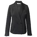 Vince Double Breasted Blazer in Black Wool