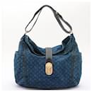 Ultra Rare Blue Monogram Mini Lin Romance Hobo Bag - Louis Vuitton