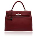 Hermes Red Togo Leather Kelly 35 Retourne Bag Handbag - Hermès