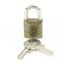 Brace G Logo Lock and Key Set Cadena Bag Charm Padlock - Gucci