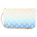 Limited Monogram Blue By the Pool Neverfull Pochette Wristlet - Louis Vuitton