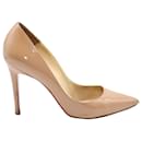 Christian Louboutin Pigalle Pumps in Beige Patent Leather 