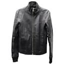 Rick Owens Biker Jacket in Black Leather 