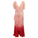 Attico Ruffled Ombré Maxi Dress In Pink Silk - Autre Marque