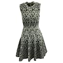 Alaïa Leopard Print Mini Dress in Grey Viscose