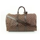 Damier Ebene Keepall Bandouliere 45 Duffle Bag with Strap - Louis Vuitton