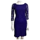 DvF Zarita Long  lace dress in dark blue - Diane Von Furstenberg