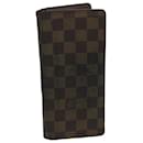 LOUIS VUITTON Damier Ebene Portefeuille Brazza Long Wallet N60017 LV Auth rz366 - Louis Vuitton