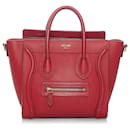 Celine Red Nano Luggage Leather Satchel - Céline