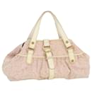 CELINE C Macadam Canvas Hand Bag Pink Auth th2536 - Céline