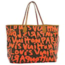 LOUIS VUITTON Monogram Graffiti Neverfull GM Tote Bag Orange M93702 Auth tp293 - Louis Vuitton