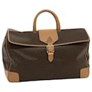 CELINE Macadam Boston Bag PVC Leather Brown Auth cl077 - Céline