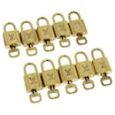 Louis Vuitton padlock 10set Gold Tone LV Auth nh604