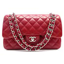 SAC A MAIN CHANEL GRAND CLASSIQUE TIMELESS JUMBO CUIR MATELASSE ROUGE BAG - Chanel