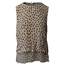 Kate Spade Dotted Sleeveless Top in Cream Viscose