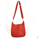 Hermes Evelyne III GM Coral Red Leather with Palladium Hardware crossbody bag - Hermès