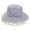 Monogram Denim Bucket Hat Bobbygram Cap Rare Jean Sun Visor - Louis Vuitton