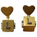 Tory Burch Love Cube Earrings in Gold Metal 