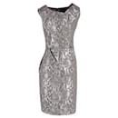 Vivienne Westwood Asymmetric Metallic Snakeskin Print Dress in Silver Cotton