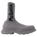 Sock Boots in Grey - Alexander Mcqueen