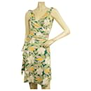 DVF Diane Von Furstenberg Caledonia Floral Silk Wrap Sleeveless Mini Dress sz 6