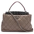 Quilted Portobello Tweed Frame Top Handle Bag - Chanel