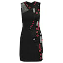 Versace Beaded Sleeveless Dress in Black Acetate