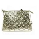 Louis Vuitton Limited Edition Coussin Monogram Embossed Puffy PM Silver Lambskin Shoulder bag