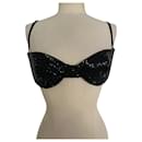 bra embroidered with black seed beads - Christian Dior
