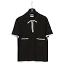 98C TOP POLO FR36/40 BLACK IVORY - Chanel