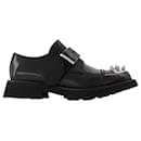 Loafers With Studs in Black Leather - Alexander Mcqueen