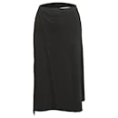 Helmut Lang Staggered Seam Skirt in Black Viscose