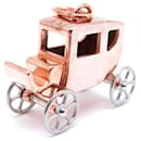 HERMES CHARM CALECHE PENDANT IN ROSE GOLD PLATE GOLD CARRIAGE PENDANT - Hermès